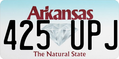 AR license plate 425UPJ