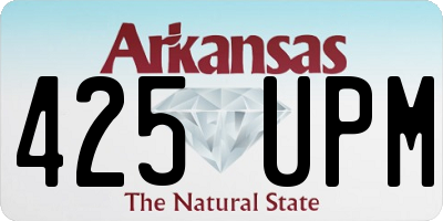 AR license plate 425UPM