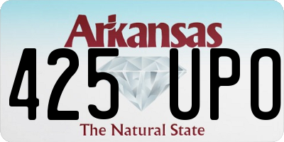 AR license plate 425UPO