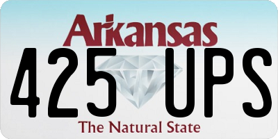 AR license plate 425UPS