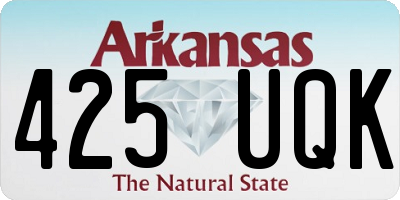 AR license plate 425UQK