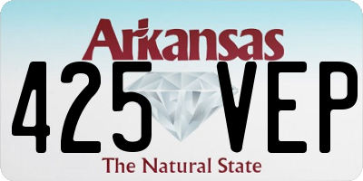 AR license plate 425VEP