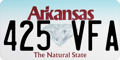AR license plate 425VFA