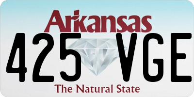 AR license plate 425VGE