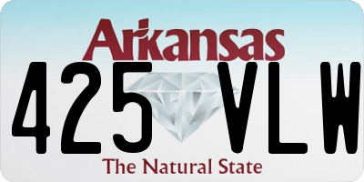 AR license plate 425VLW