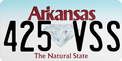 AR license plate 425VSS