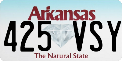 AR license plate 425VSY