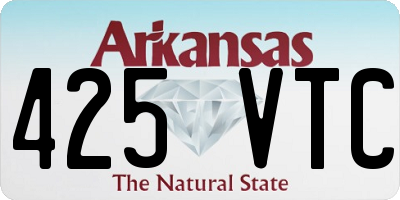 AR license plate 425VTC