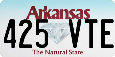 AR license plate 425VTE