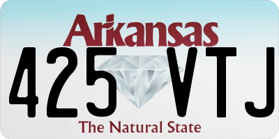 AR license plate 425VTJ