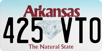 AR license plate 425VTO