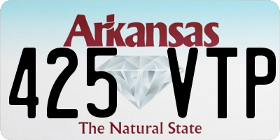 AR license plate 425VTP