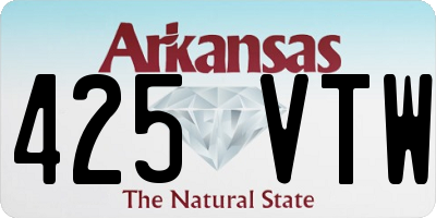 AR license plate 425VTW
