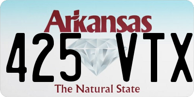 AR license plate 425VTX