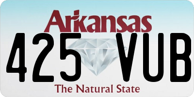 AR license plate 425VUB