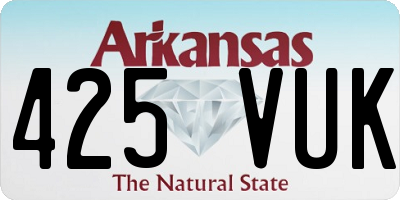 AR license plate 425VUK