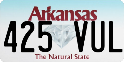 AR license plate 425VUL