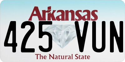 AR license plate 425VUN