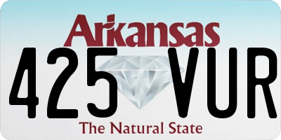 AR license plate 425VUR