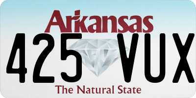 AR license plate 425VUX