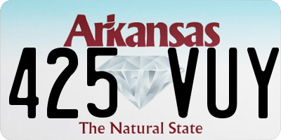 AR license plate 425VUY