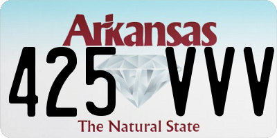 AR license plate 425VVV