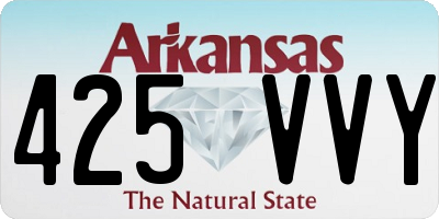 AR license plate 425VVY