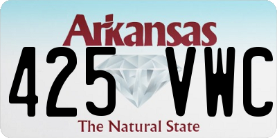AR license plate 425VWC