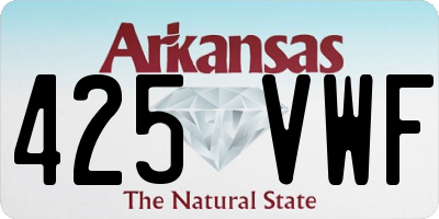 AR license plate 425VWF