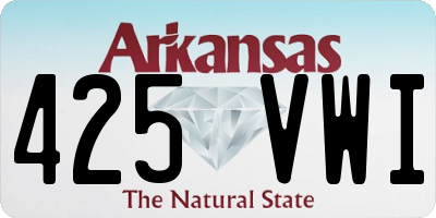 AR license plate 425VWI