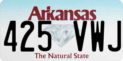 AR license plate 425VWJ