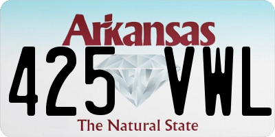 AR license plate 425VWL