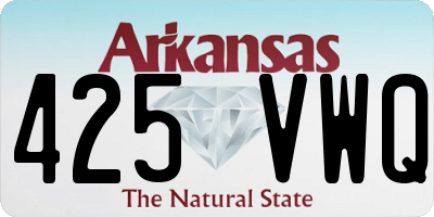 AR license plate 425VWQ