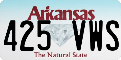 AR license plate 425VWS