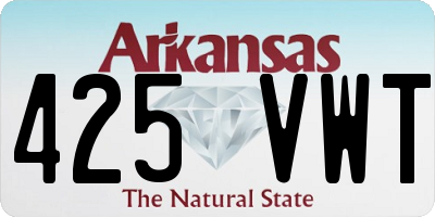 AR license plate 425VWT