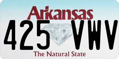 AR license plate 425VWV