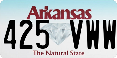 AR license plate 425VWW