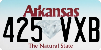 AR license plate 425VXB