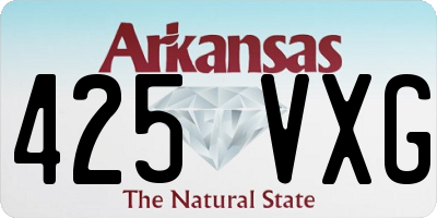 AR license plate 425VXG