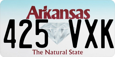 AR license plate 425VXK