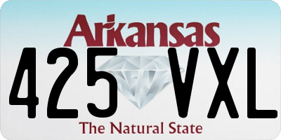 AR license plate 425VXL