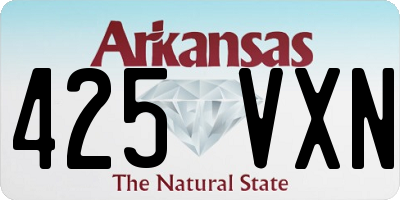 AR license plate 425VXN
