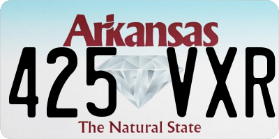 AR license plate 425VXR