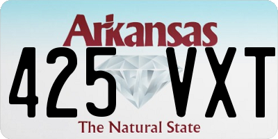 AR license plate 425VXT