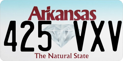 AR license plate 425VXV