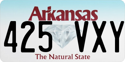 AR license plate 425VXY
