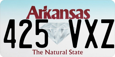 AR license plate 425VXZ