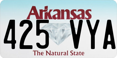 AR license plate 425VYA