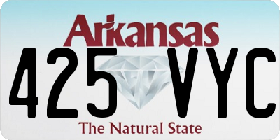AR license plate 425VYC