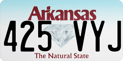 AR license plate 425VYJ